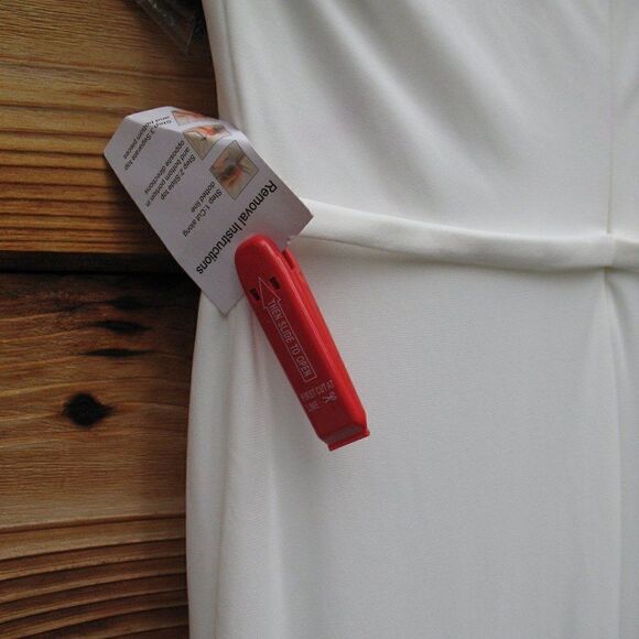 Mac Duggal 55709 Womens White Embellished Sleeve Jersey Wrap Gown - Picture 8 of 16